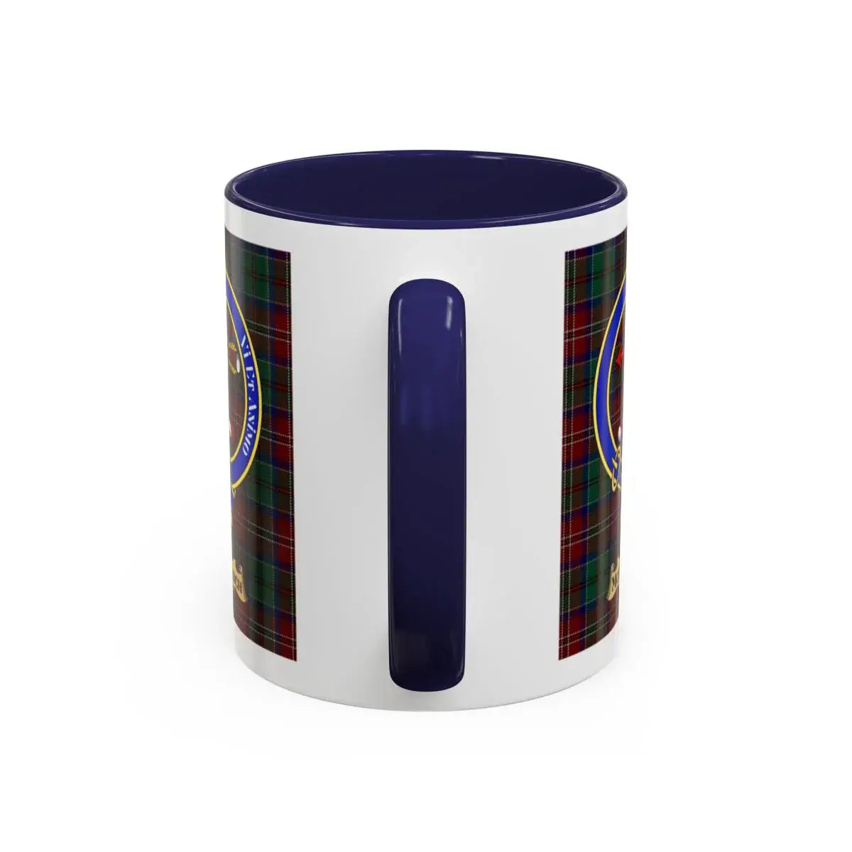 McCulloch clan crest mug shown in 11 oz and 15 oz sizes
