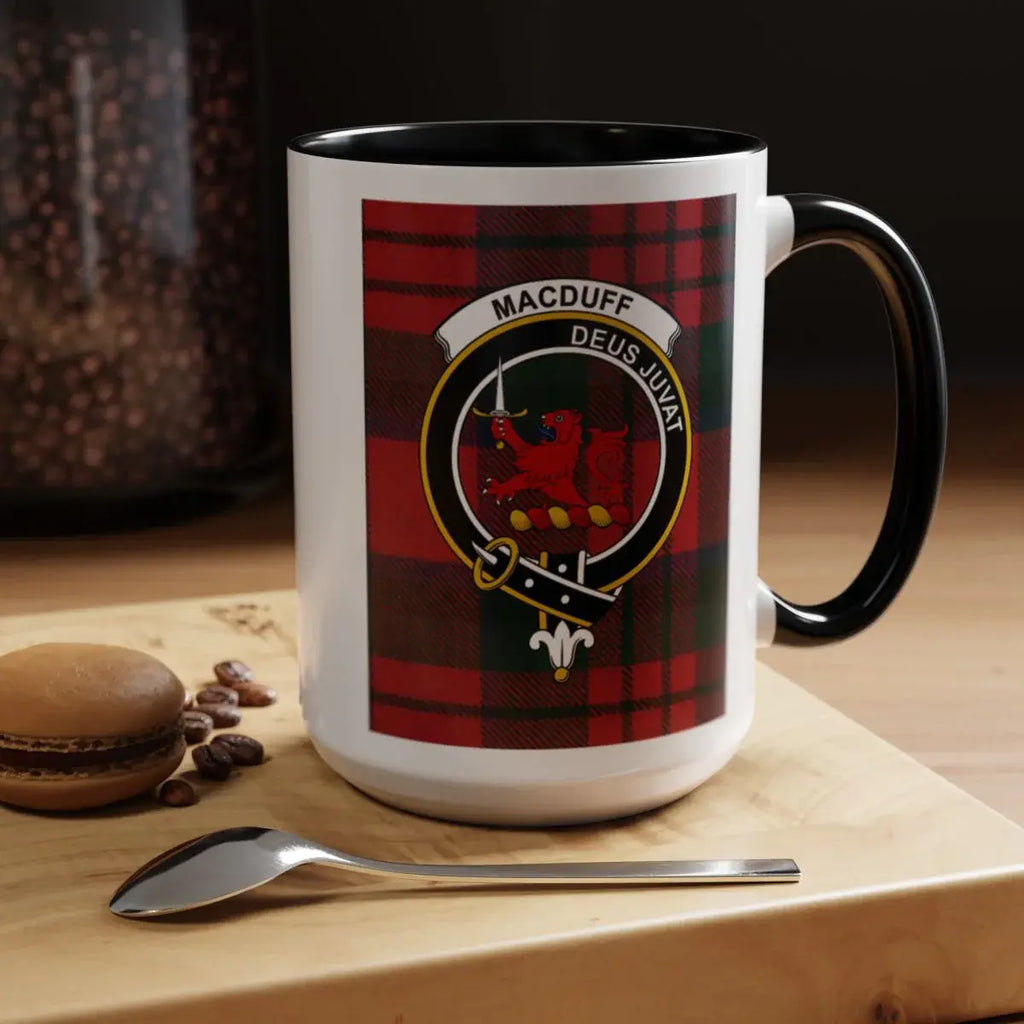 Macduff Deus Juvat Clan Crest Plaid Coffee Mug