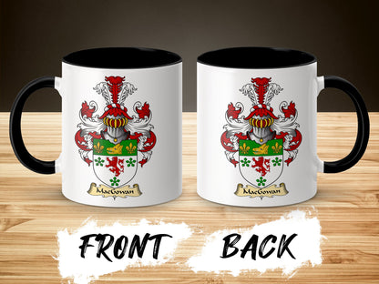 Macgowan Family Crest Heraldry Accent Coffee Mug - Living Stone Gifts