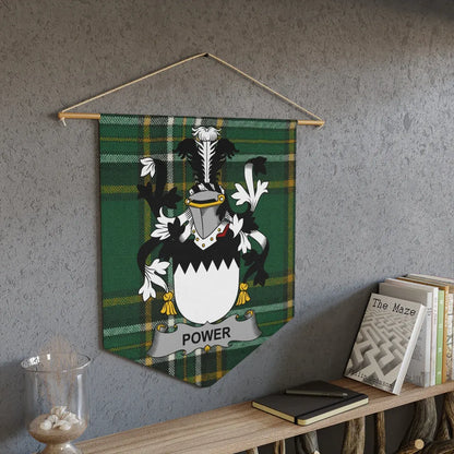 Family Crest Green Plaid Wall Hanging Banner product