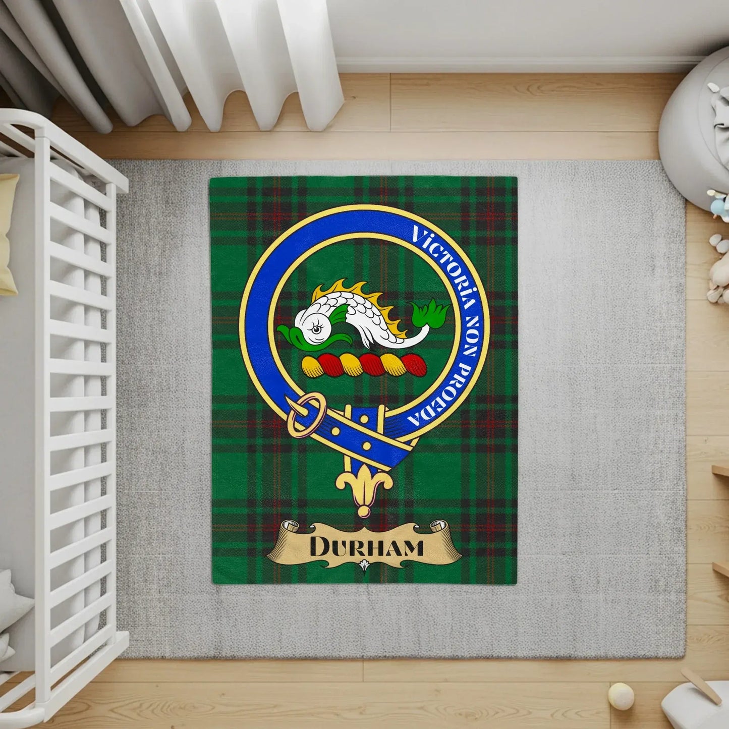 Durham Tartan Victory Insignia Emblem Rug product