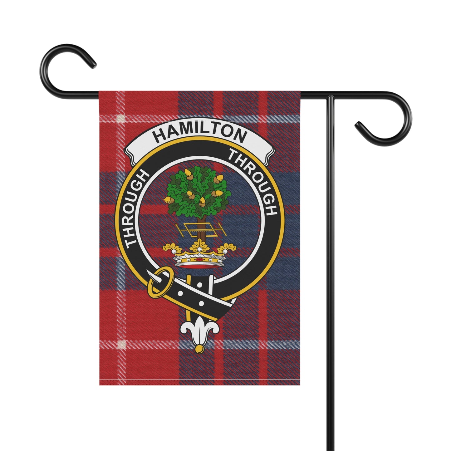 Hamilton Clan Scottish Tartan Crest Garden Flag