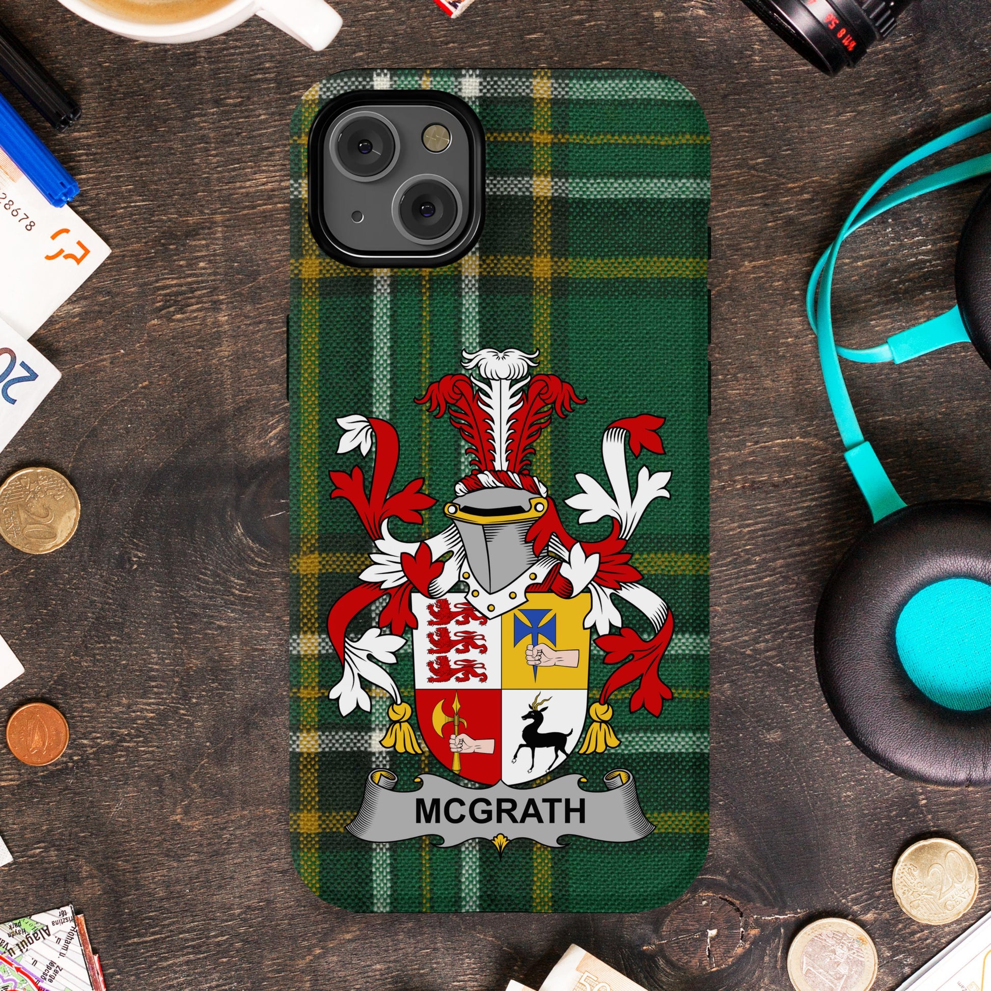 Family Crest Tartan Patterned Phone Case product