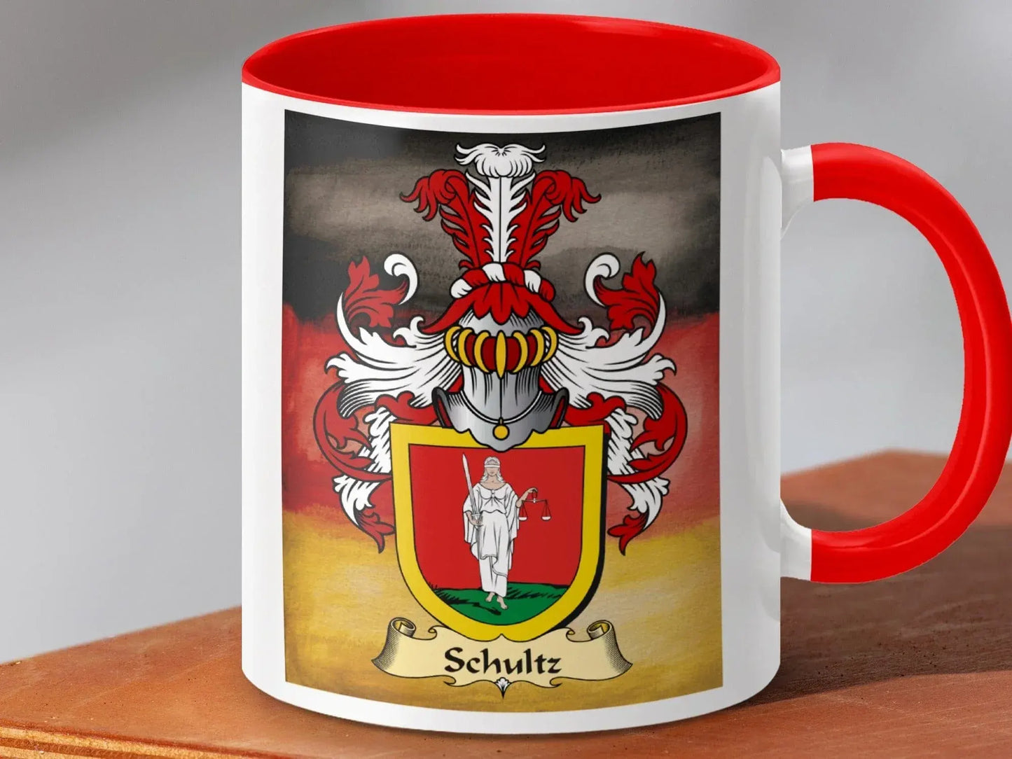 Vibrant Schultz Family Crest Design Mug product type