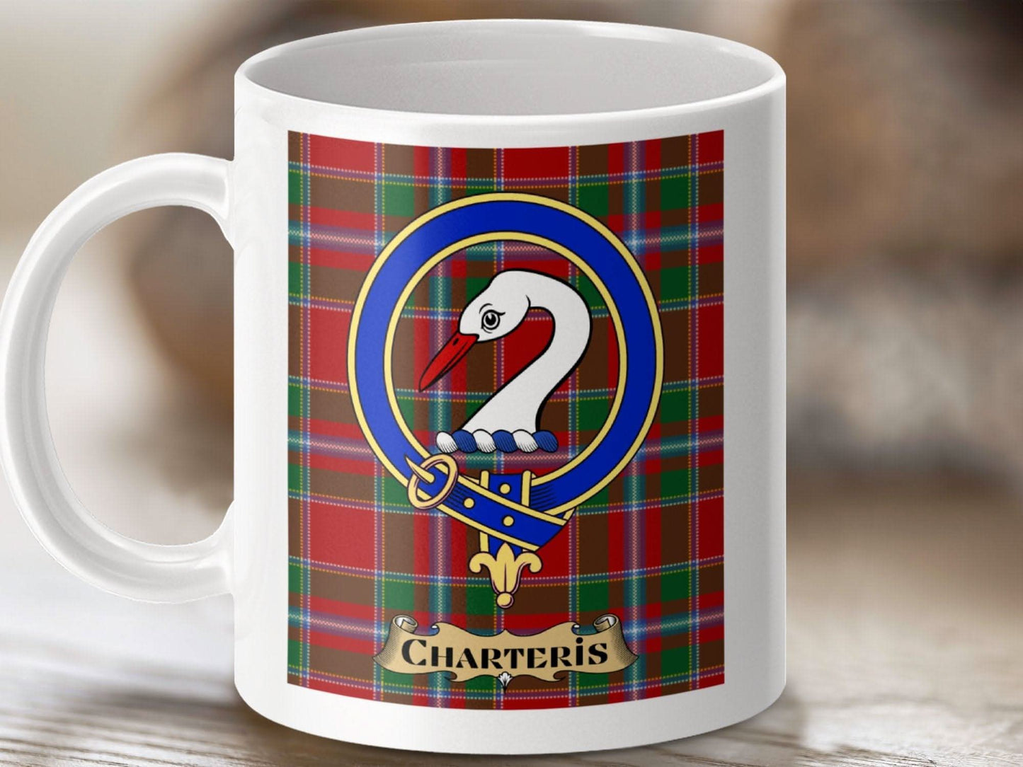 Clan Crest Badge Tartan Charteris Mug product