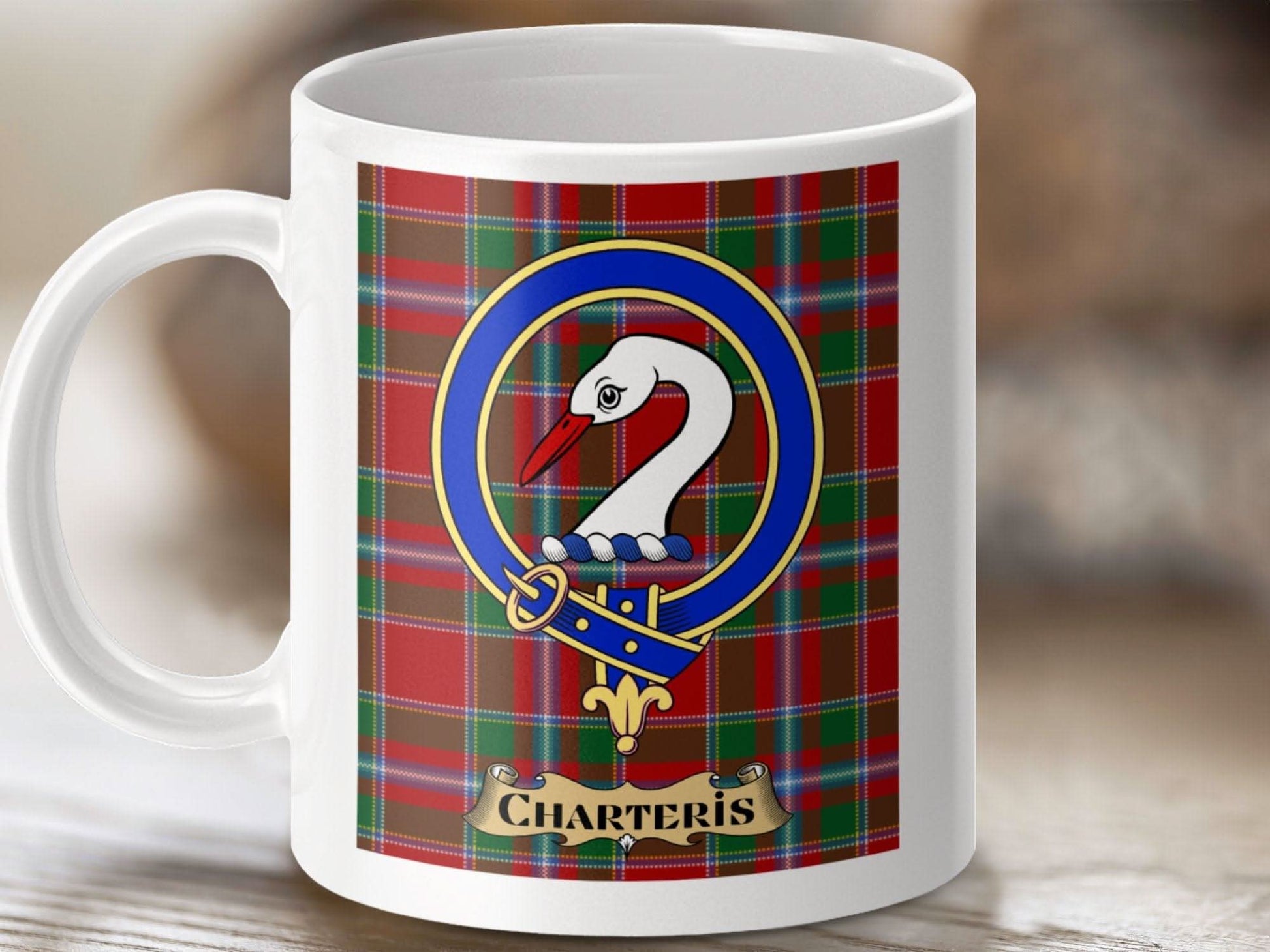 Clan Crest Badge Tartan Charteris Mug product