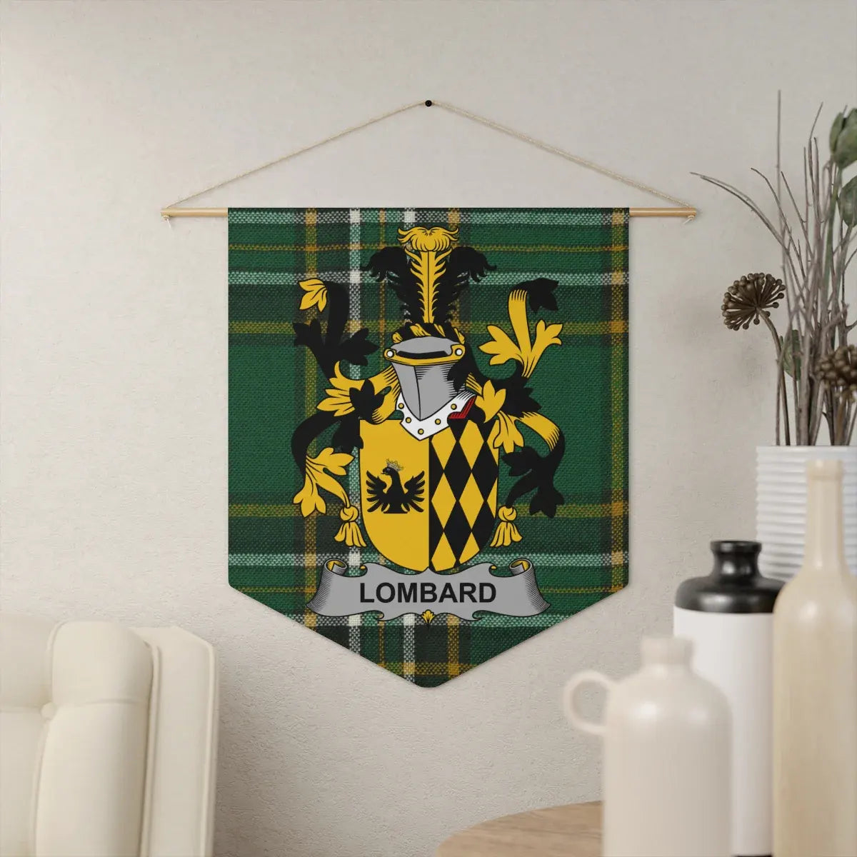 Family Crest Plaid Pattern Custom Wall Tapestry product