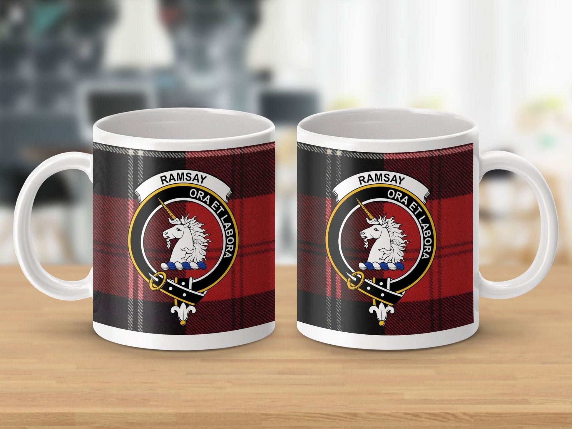 Ramsay Ora Et Labora Plaid Crest Mug product
