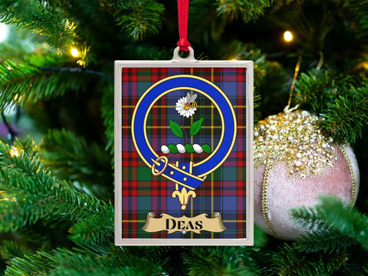 Personalized Clan Crest Deas Tartan Ornament product type