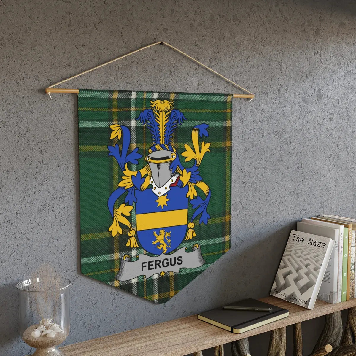 Personalized Family Crest Fergus Banner for Home Decor product type