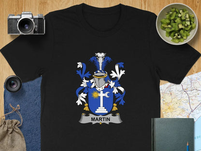 Martin Family Crest Emblem Black T-shirt product