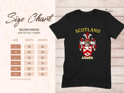 Scotland Crest Design Black Softstyle T-shirt product