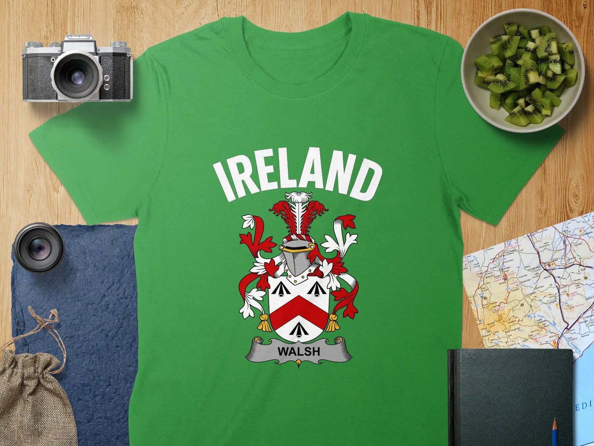 Ireland Walsh Family Crest Green T-Shirt