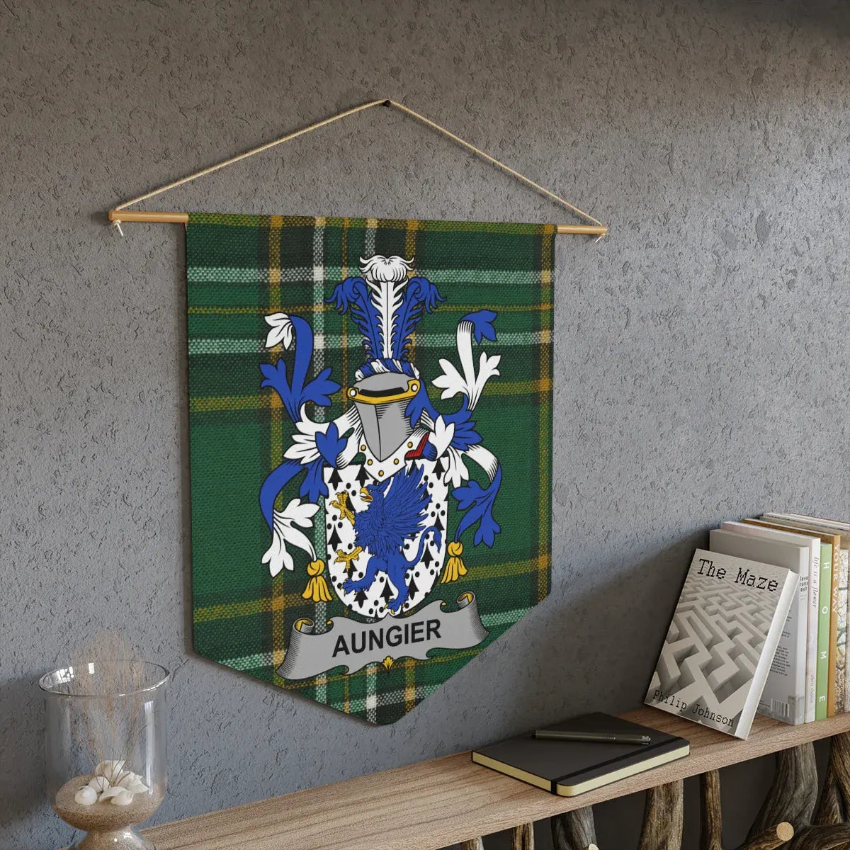 Aungier Tartan Coat of Arms Wall Hanging product
