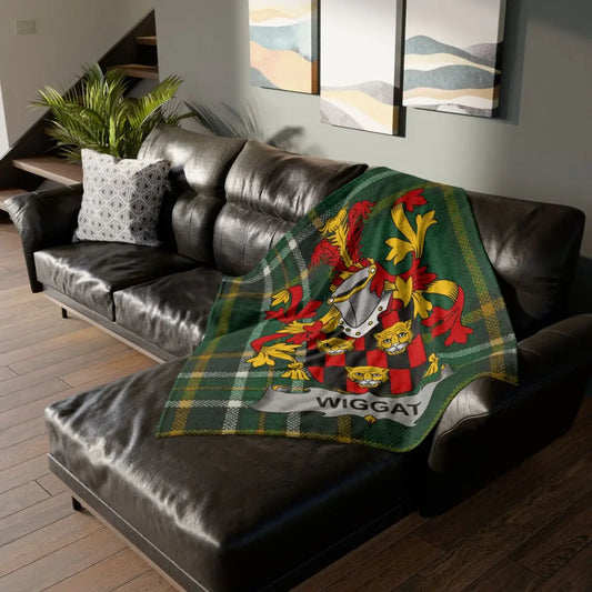 WIGGAT Family Crest Plaid Design on Living Room Product