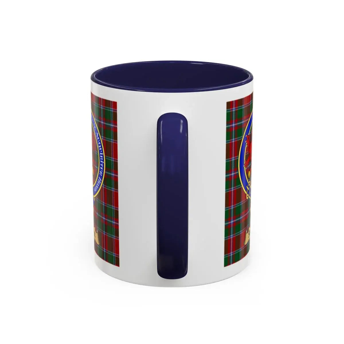 Spence clan crest mug shown in 11 oz and 15 oz sizes