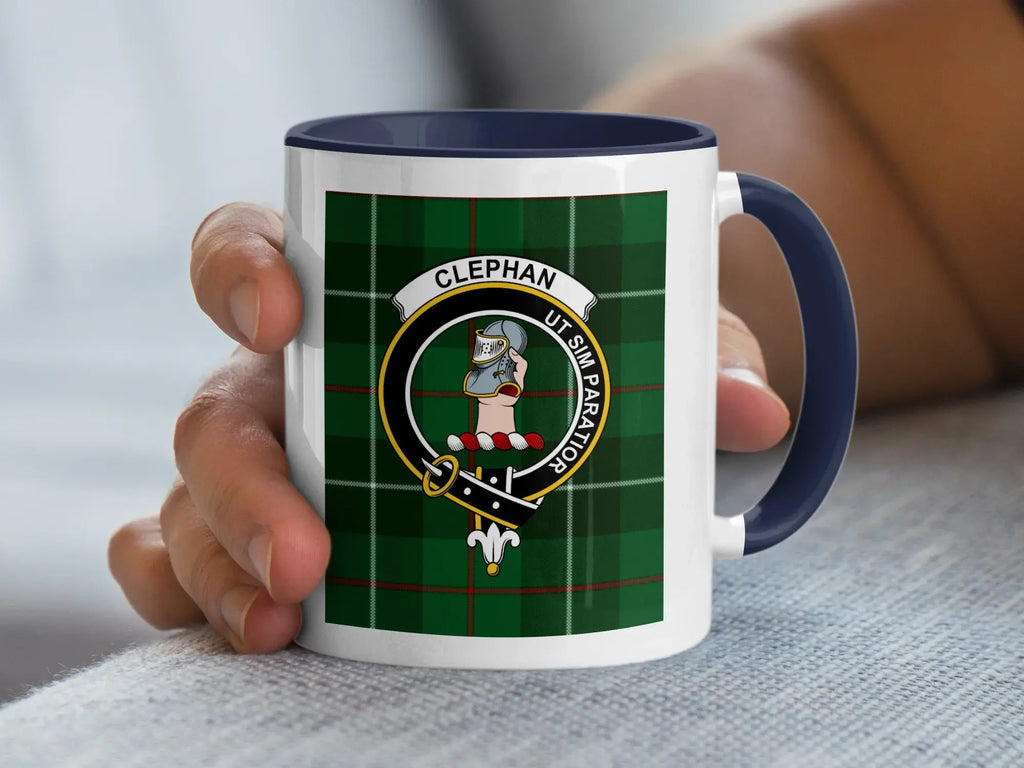 Clephan Family Crest Heritage Plaid Mug