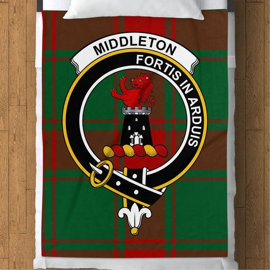 Scottish Clan Middleton Tartan Throw Blanket - Living Stone Gifts