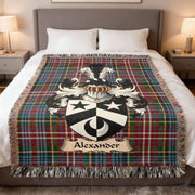 Alexander Family Shield Scottish Woven Blanket