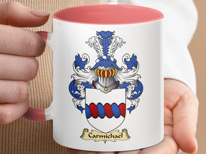 Clan Carmichael Scottish Coat of Arms Accent Mug - Living Stone Gifts