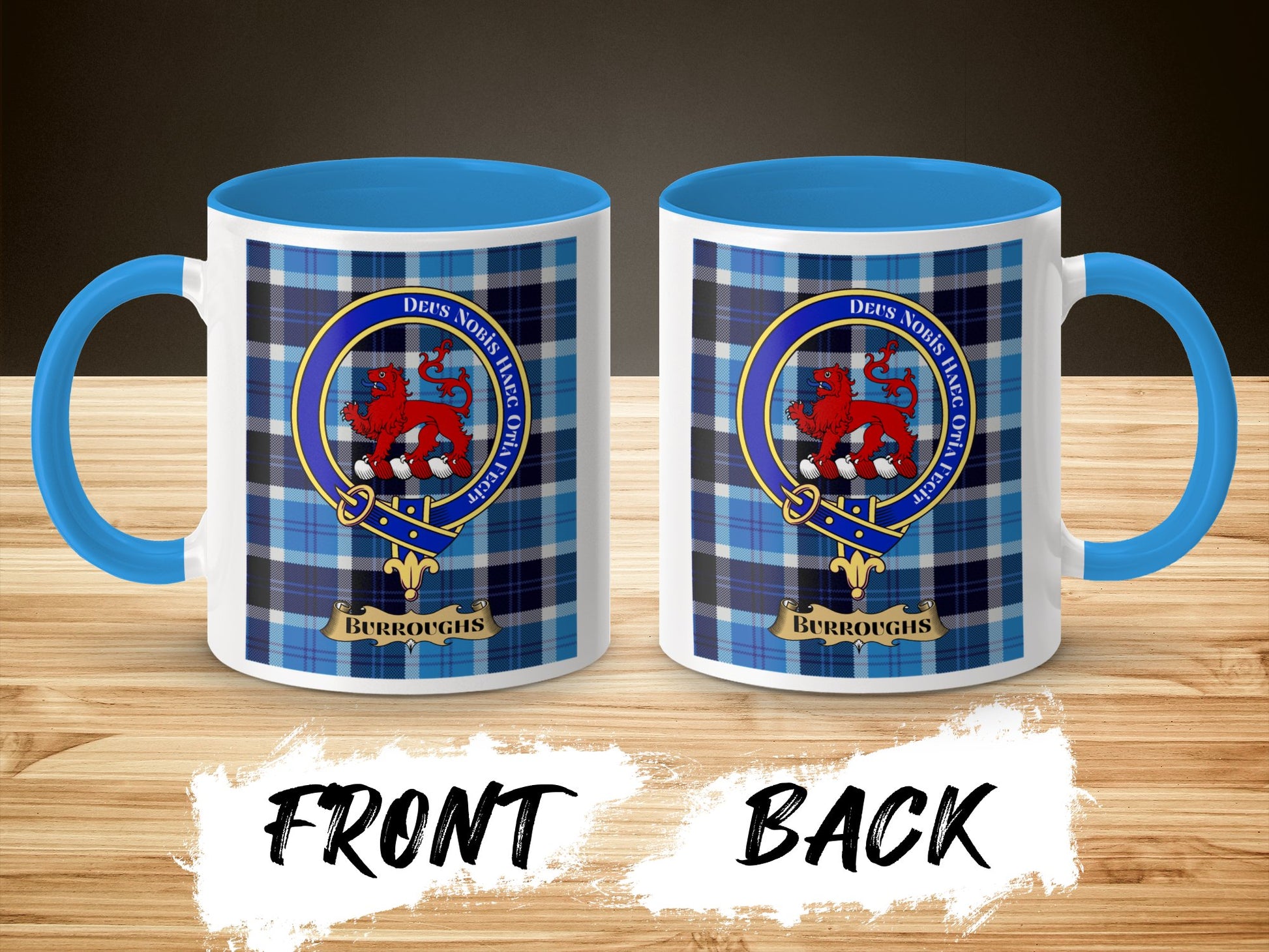 Burroughs Clan Crest Tartan Plaid Coffee Mug - Living Stone Gifts