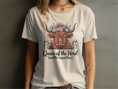 Queen of the Herd and carpool line shirt product