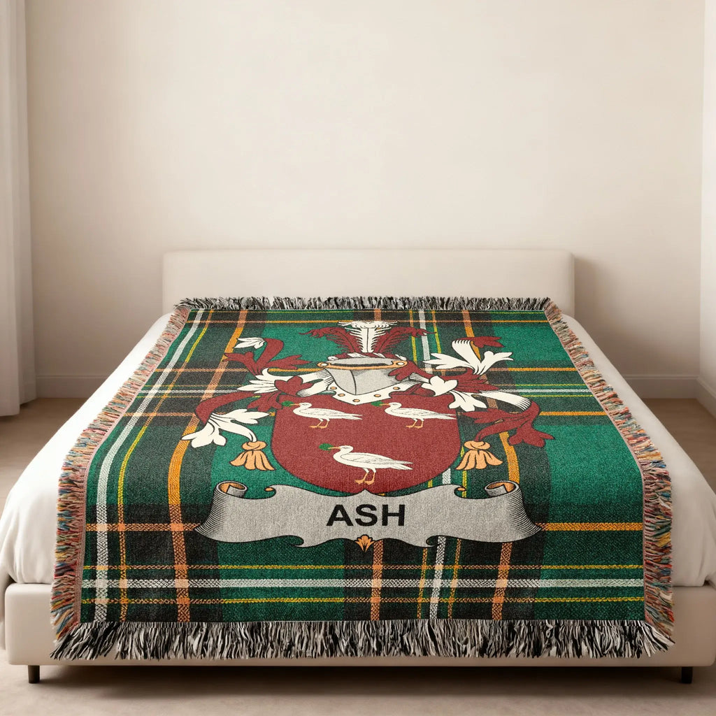 Ash Family Crest Tartan Plaid Heritage Blanket product type