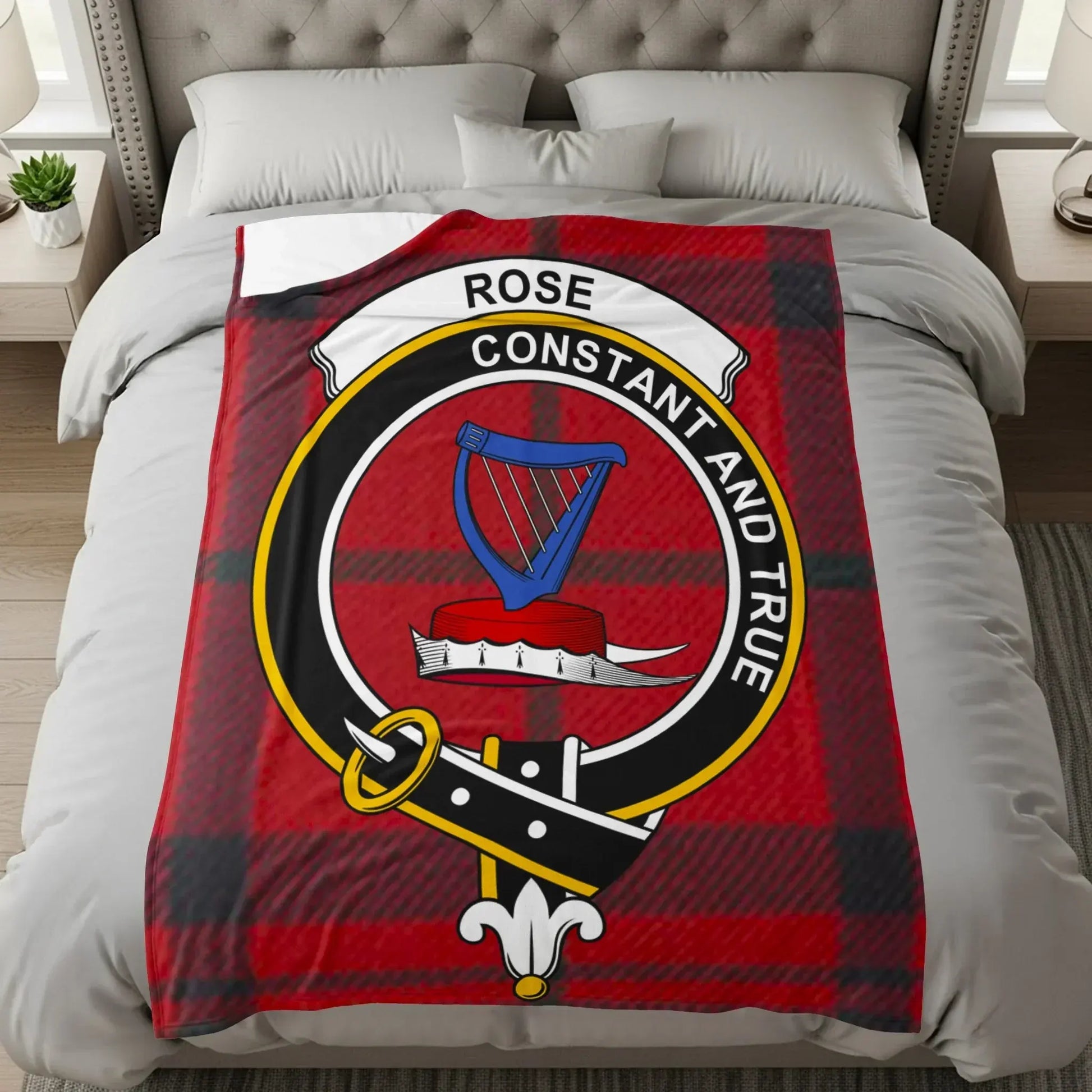 Scottish Clan Crest Tartan Blanket Comfortable Bedding product