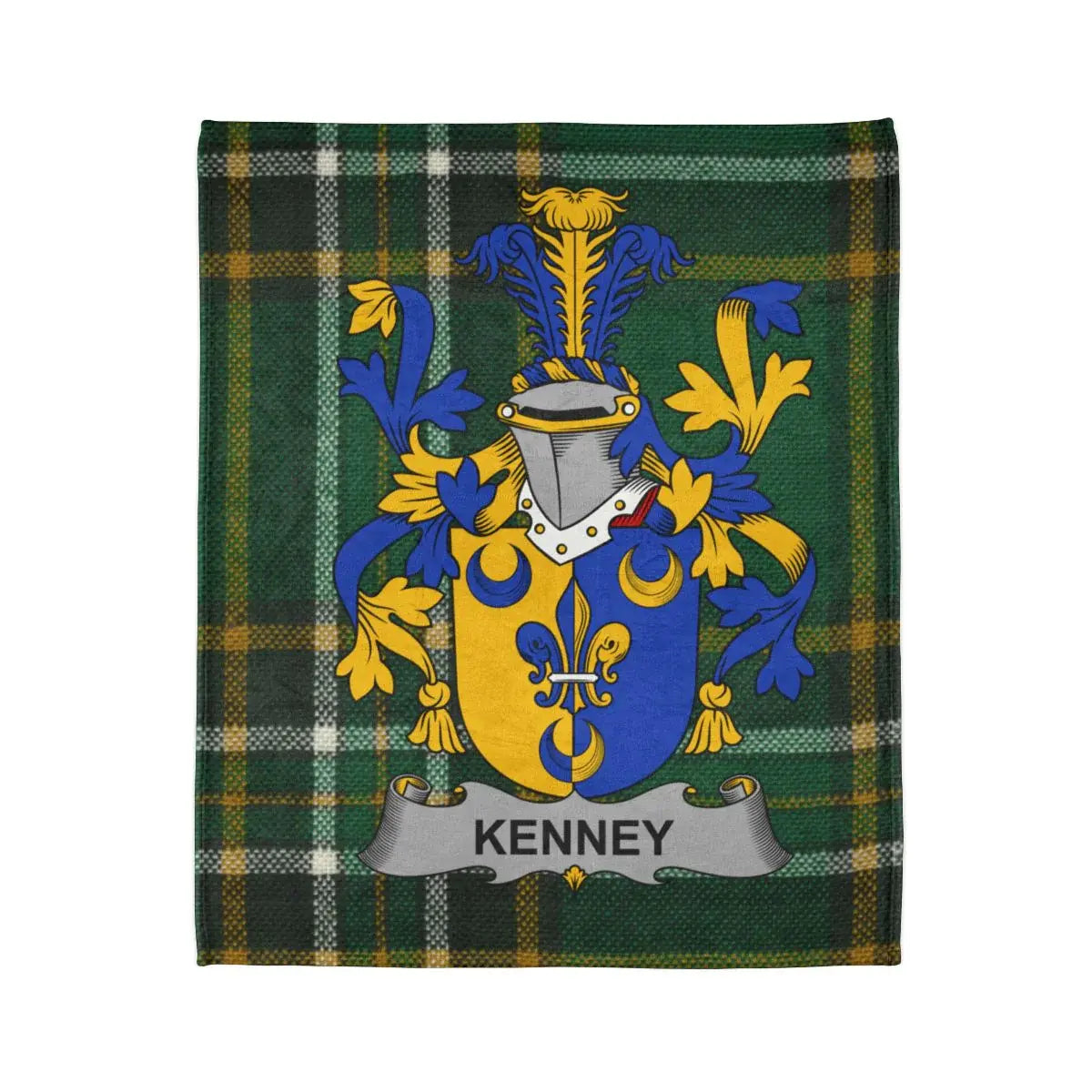 Custom Family Crest Tartan Blanket Personalized product type