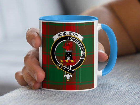 Middleton Clan Crest Fortis in Arduis Scottish Mug - Living Stone Gifts