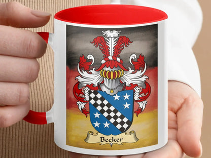 Family Crest Coat of Arms Becker Design Mug product