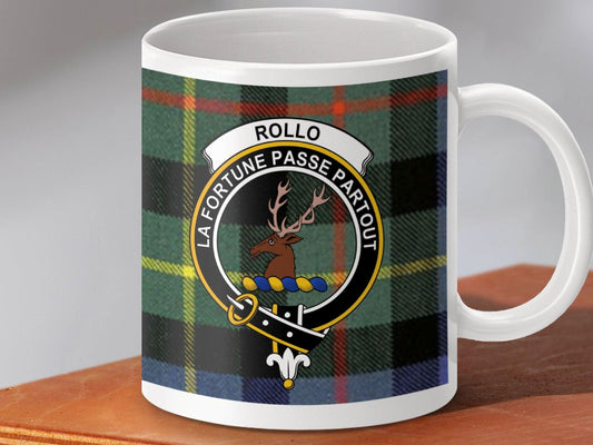 Scottish Clan Rollo Tartan Mug for Coffee or Tea product