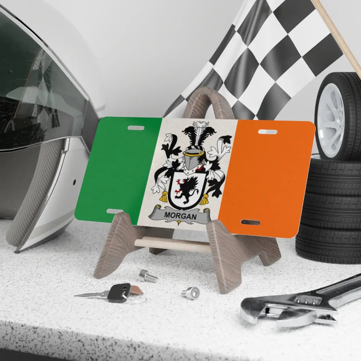 Personalized Morgan Family Crest Car License Plate product