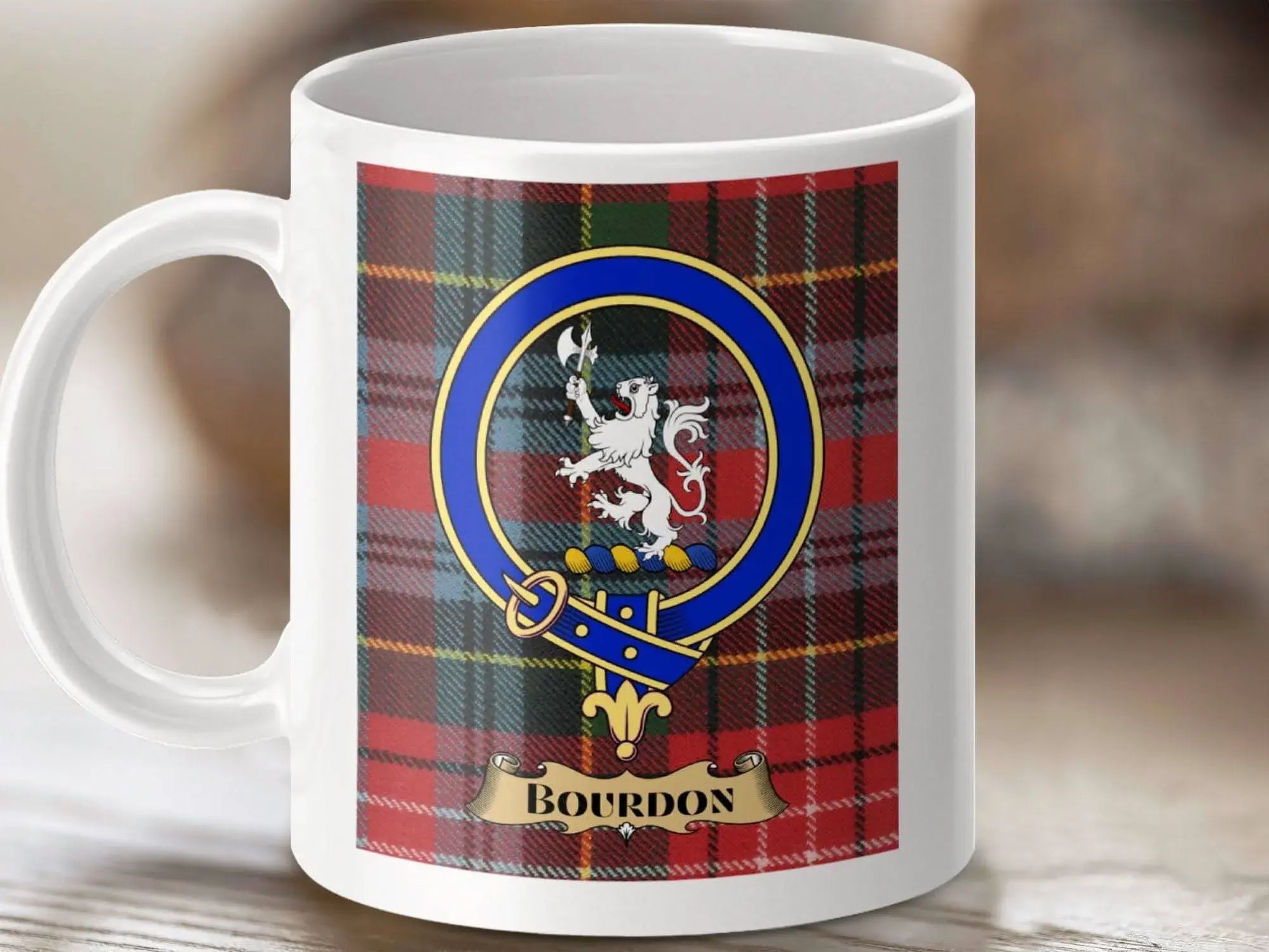 Scottish Tartan Design Bourdon Crest Mug product