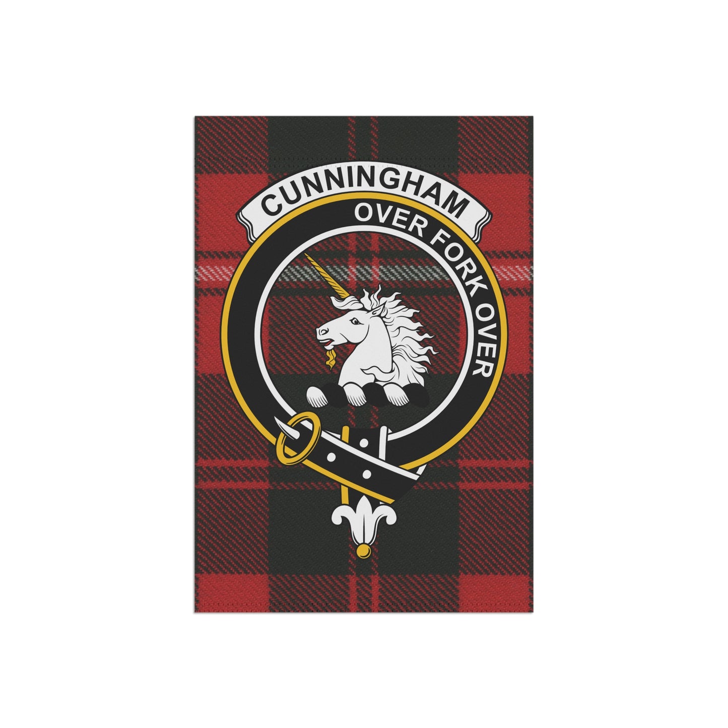 Cunningham Clan Scottish Tartan Crest Garden Flag