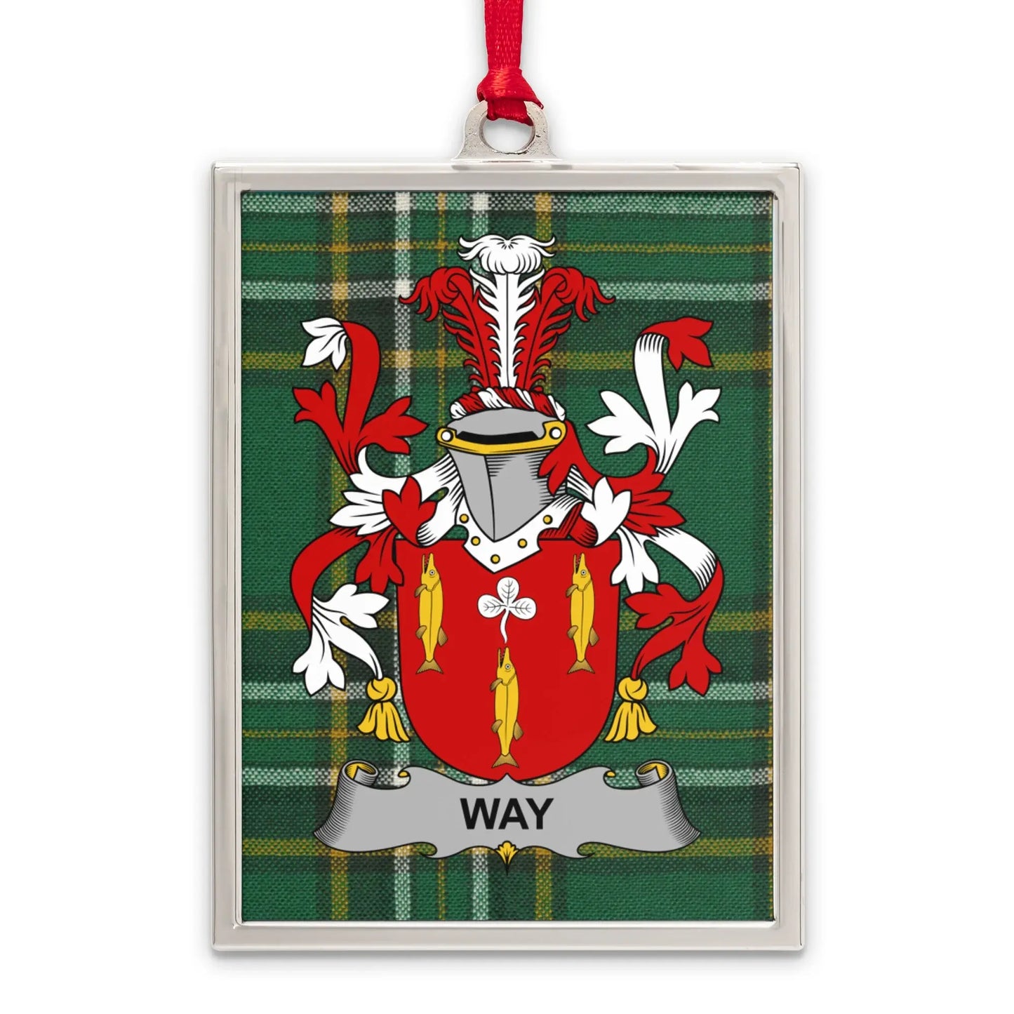 Way Family Crest and Tartan Ornament product
