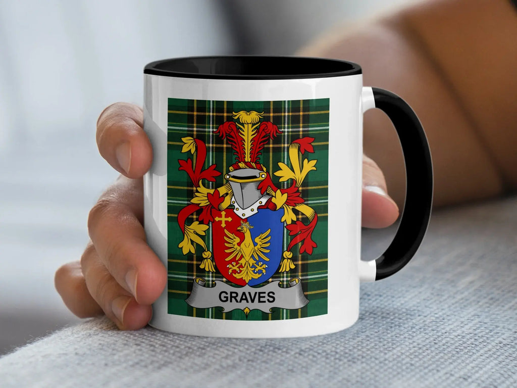 Graves Irish National Tartan ceramic accent mug
