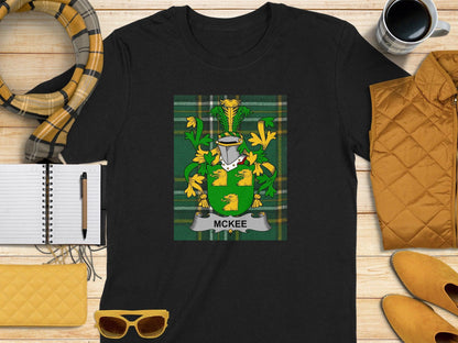 McKee Family Crest Irish National Tartan T-Shirt - Celtic Ancestry Gifts
