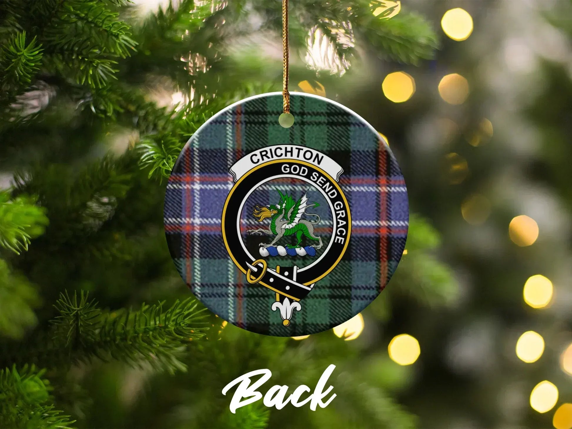 Crichton God Send Grace Tartan Design Christmas Ornament