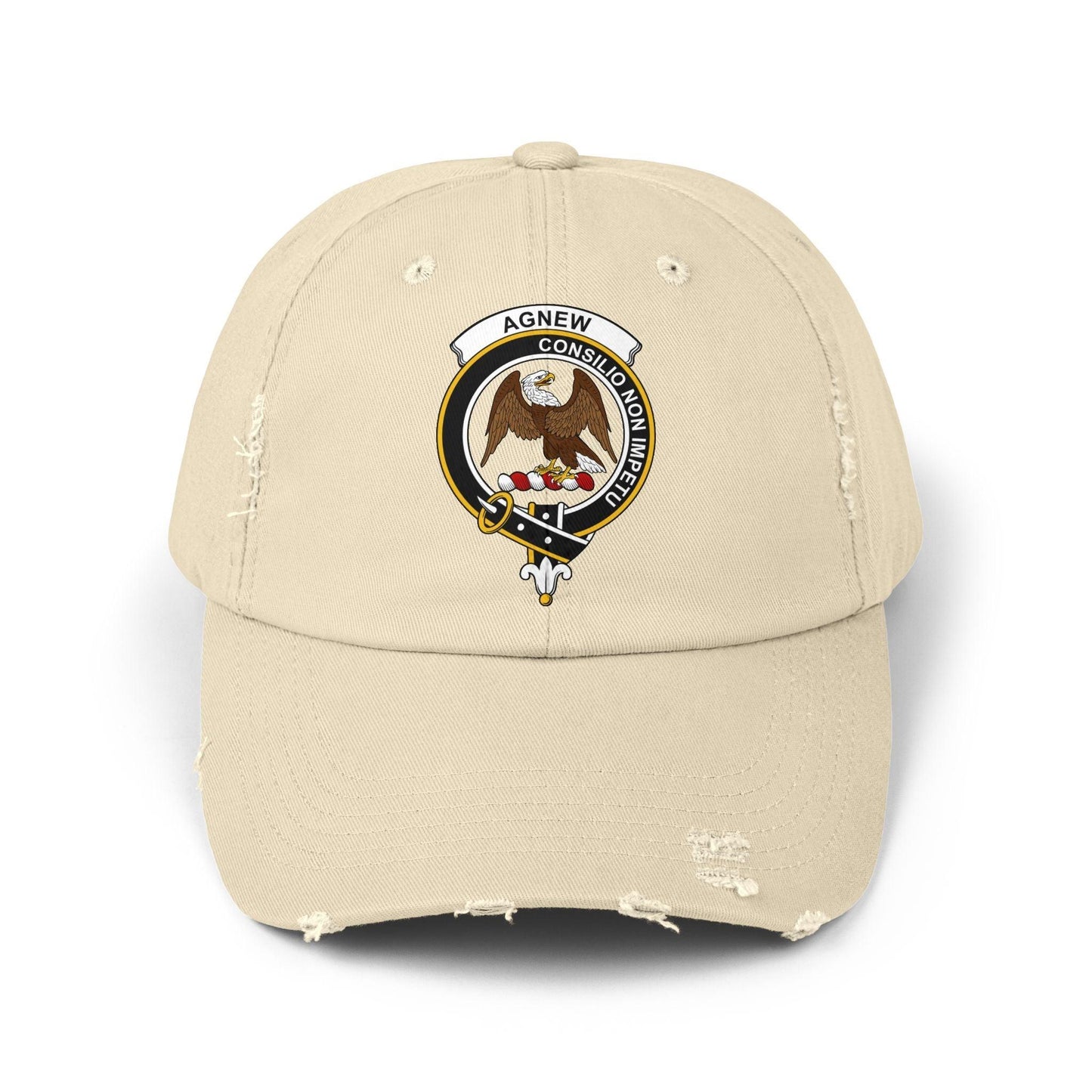 Agnew Clan Crest Scottish Distressed Baseball Cap - Celtic Ancestry Gifts