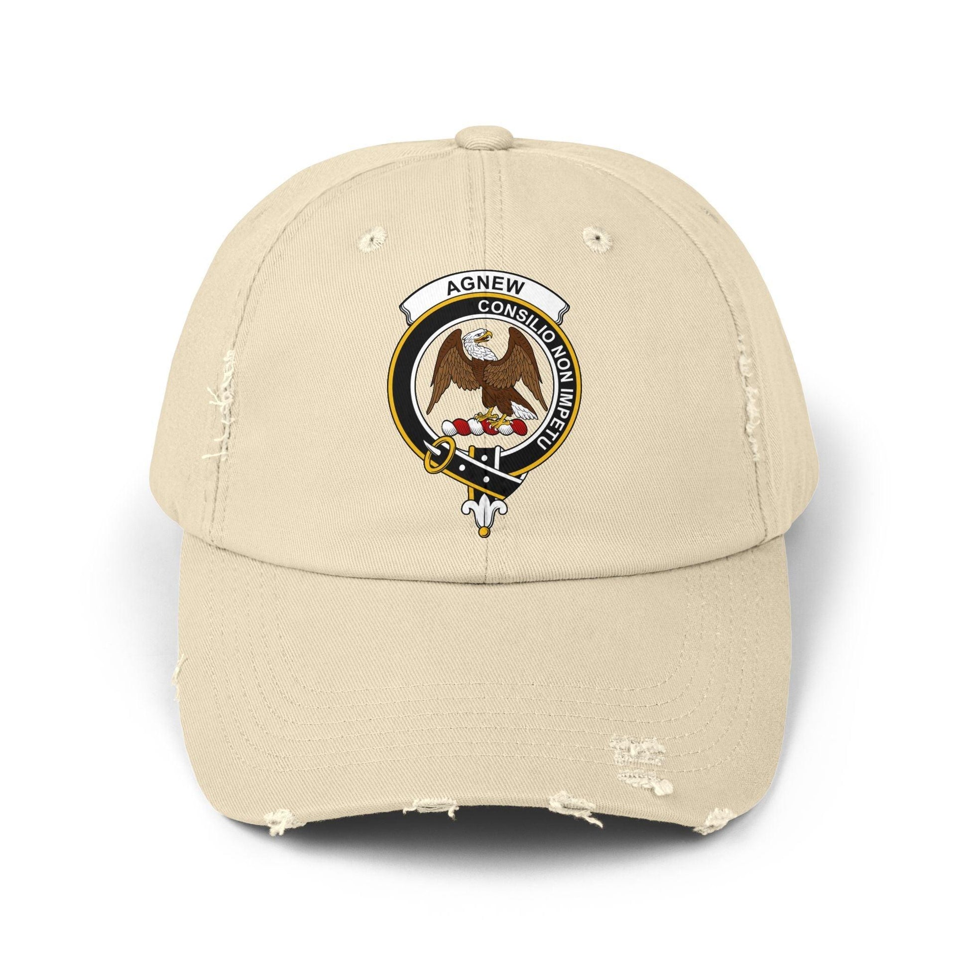 Agnew Clan Crest Scottish Distressed Baseball Cap - Celtic Ancestry Gifts
