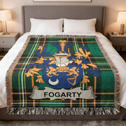 Fogarty Irish Woven Blanket | O'Fogarty Lords of Éile Tartan Throw