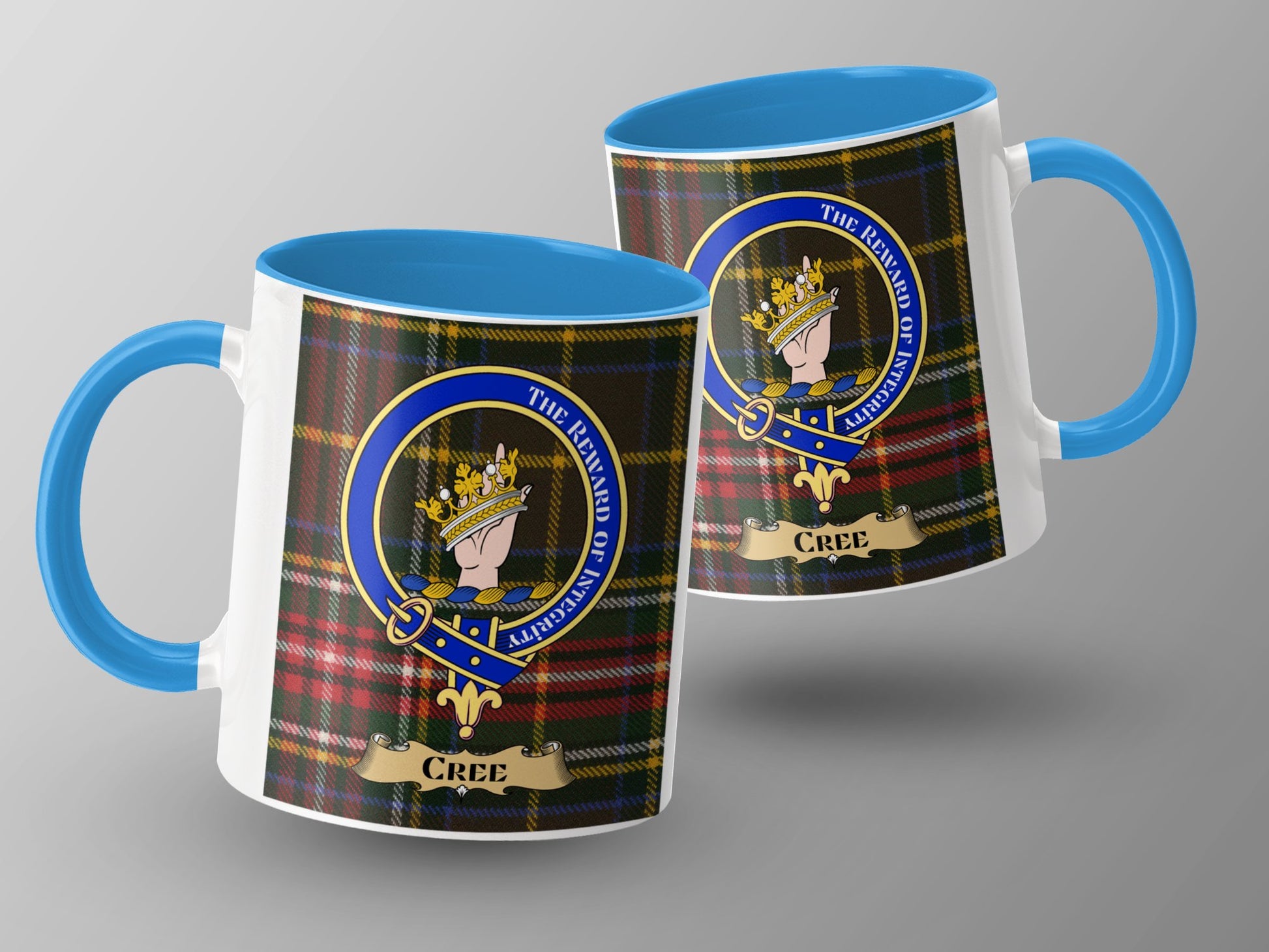 The Clan Cree Scottish Tartan Crest Emblem Mug - Living Stone Gifts