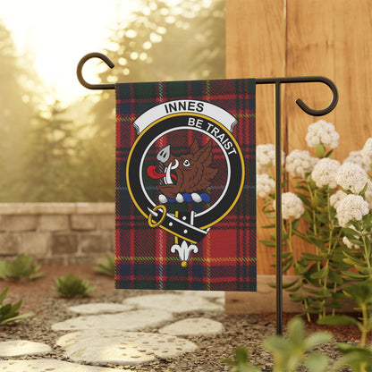 Innes Clan Scottish Tartan Crest Garden Flag