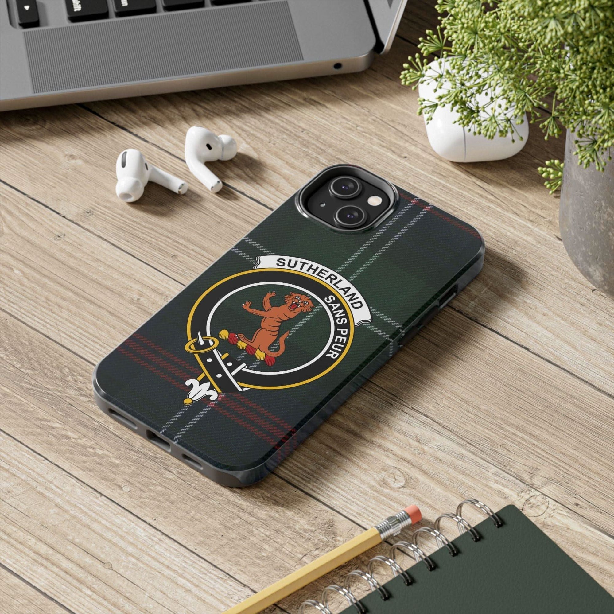 Sutherland Clan Scottish Tartan Cell Phone Case - Celtic Ancestry Gifts