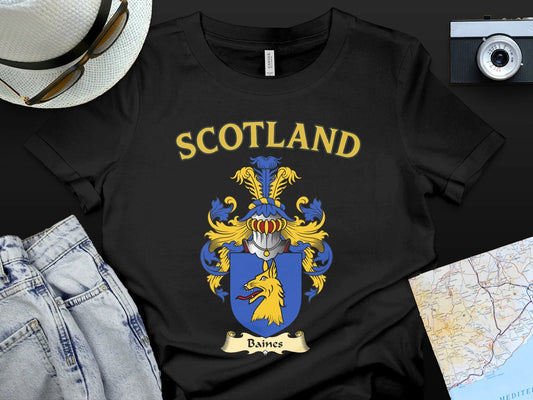 Scotland Baines Family Crest Graphic Tee product