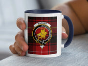 Clan MacIver Tartan Crest Accent Mug – 11 oz & 15 oz