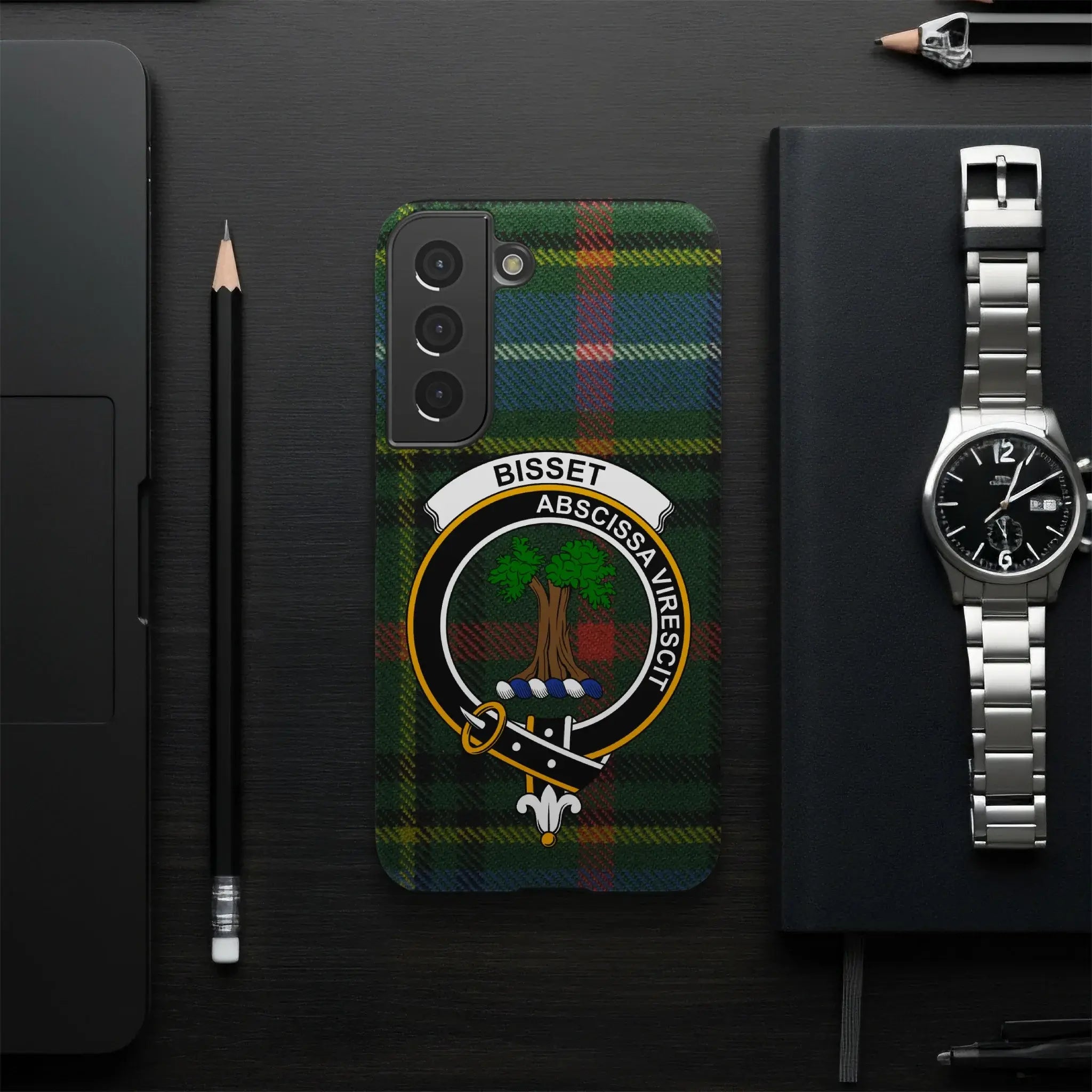 Bisset Abscissa Virescit Tartan Pattern Phone Case