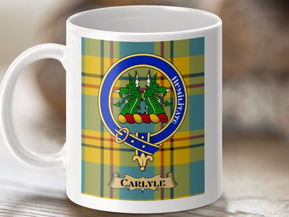 Carlyle Family Crest Tartan Mug Product