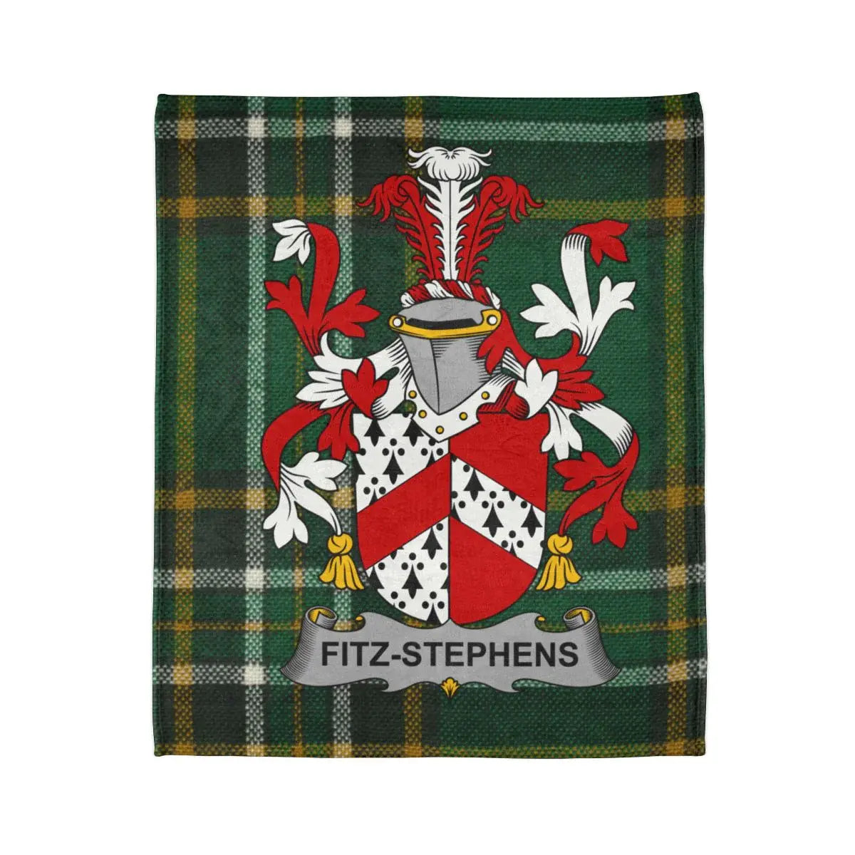 Fitz-Stephens Family Crest Tartan Blanket product